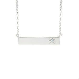 Sterling Silver Bar Necklace